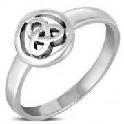 Celtic Trinity Plain Sterling Silver Ring - rp613